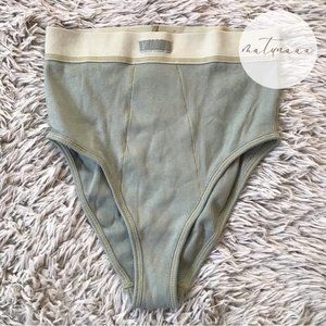 Skims Cotton Rib High Waisted Brief in Mineral S